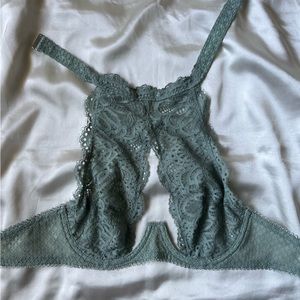 Mint lace bra